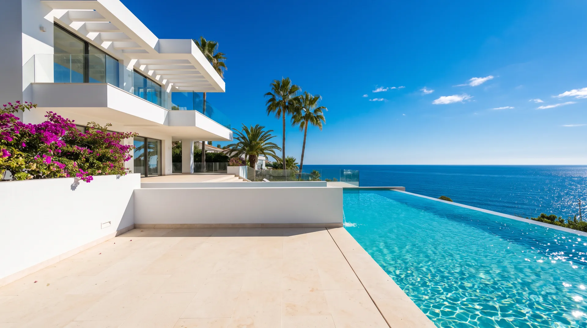 Modern seafront luxury home with infinity pool on the Costa del Sol